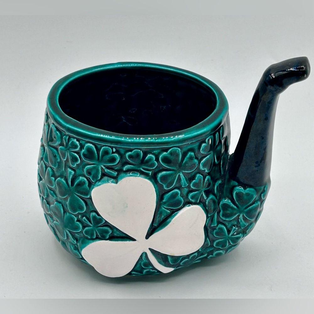 Vintage Irish Shamrock Pupe Mug  Relpo 6184 Green